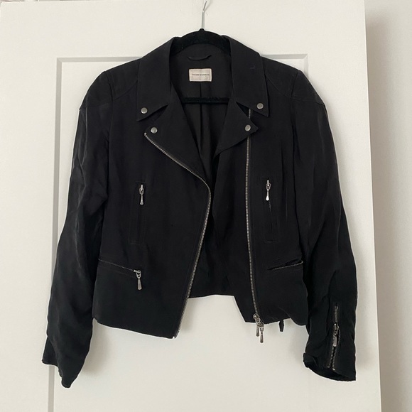 SOLD Club Monaco Silk Motorcycle Jacket - Picture 1 of 2